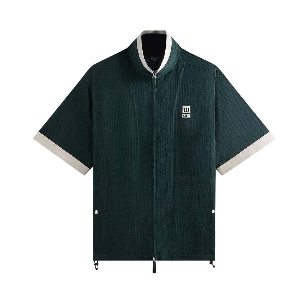Kith x Wilson Dobby Zip Up Shirt Stadium