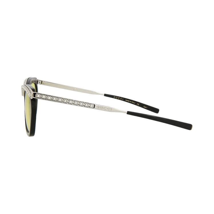 Gucci Cat Eye Sunglasses Black/Silver/Yellow