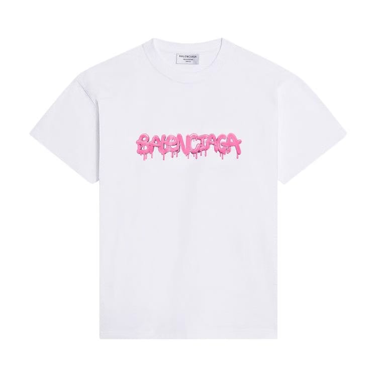 Balenciaga Slime T-Shirt Medium Fit White/Bubblegum