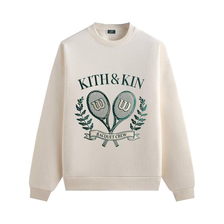 Kith x Wilson Racquet Crew Nelson Crewneck Sandrift