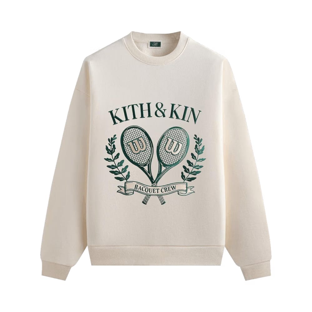 Kith x Wilson Racquet Crew Nelson Crewneck Sandrift