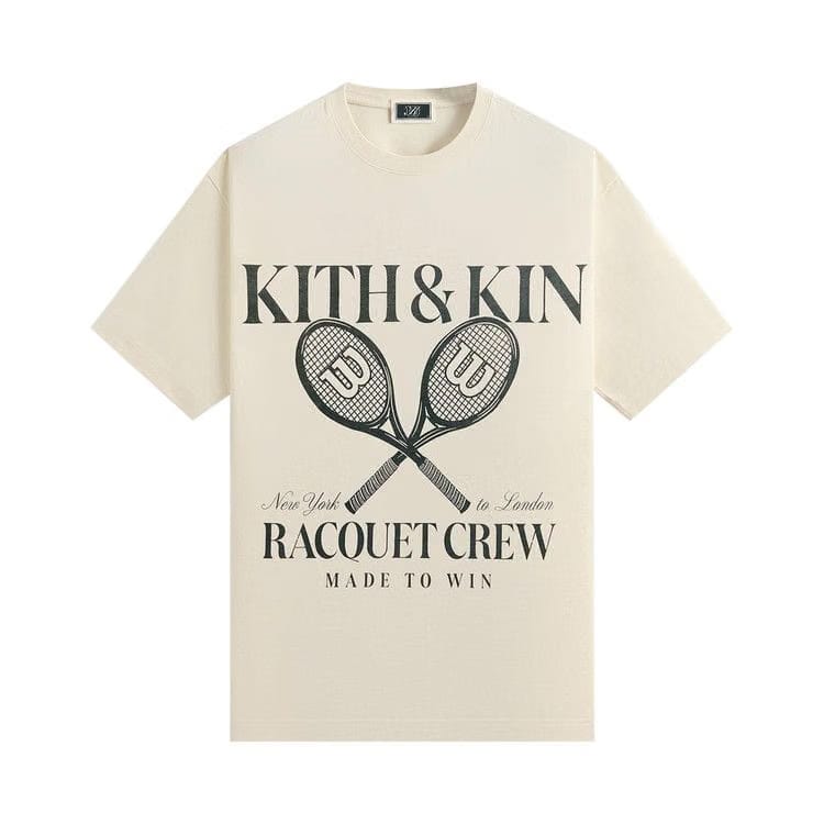 Kith x Wilson Racquet Crew Vintage T-Shirt Sandrift