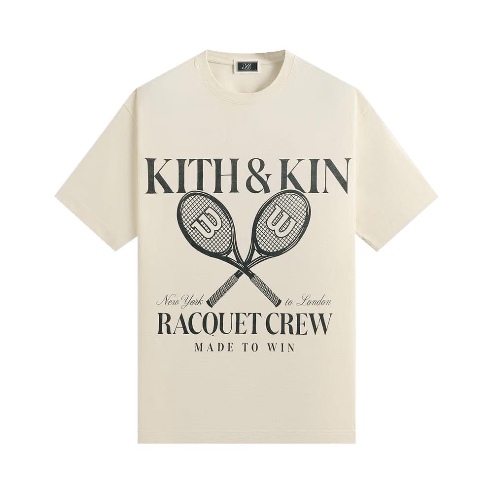 Kith x Wilson Racquet Crew Vintage T-Shirt Sandrift