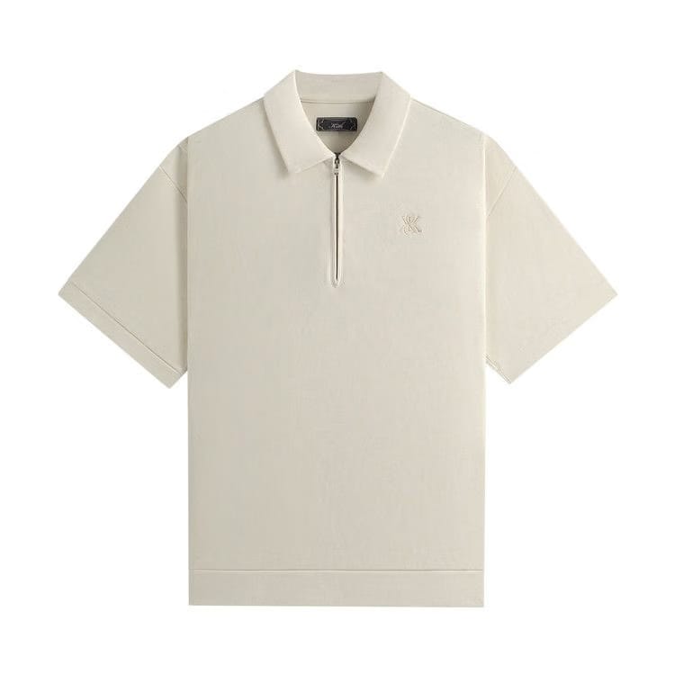 Kith Zip-Front Performance Knit Ethan Polo Sandrift