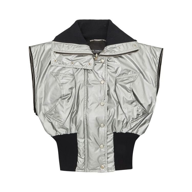 Dolce & Gabbana Archive Cropped Jacket Silver