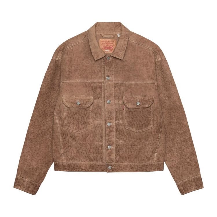 Levi's x Stussy Dyed Jacquard Trucker Jacket Brown
