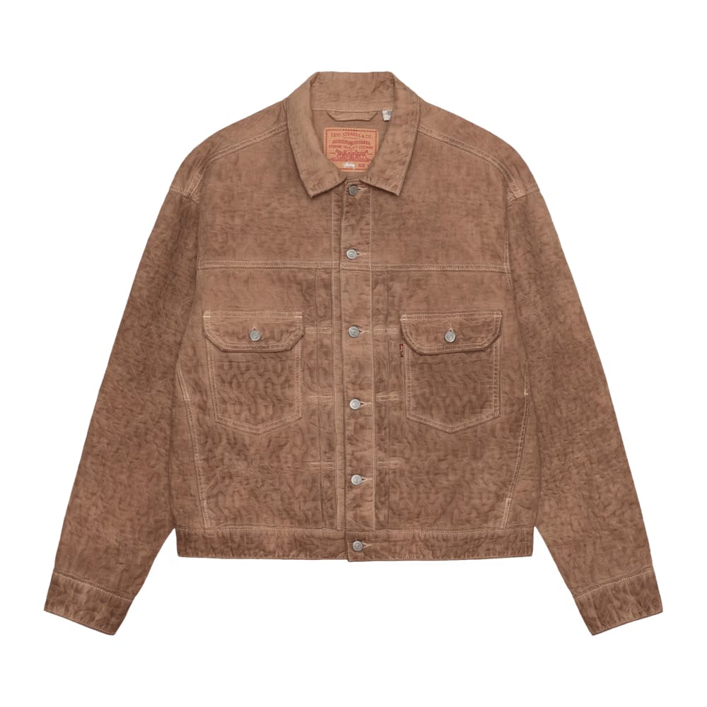 Levi's x Stussy Dyed Jacquard Trucker Jacket Brown