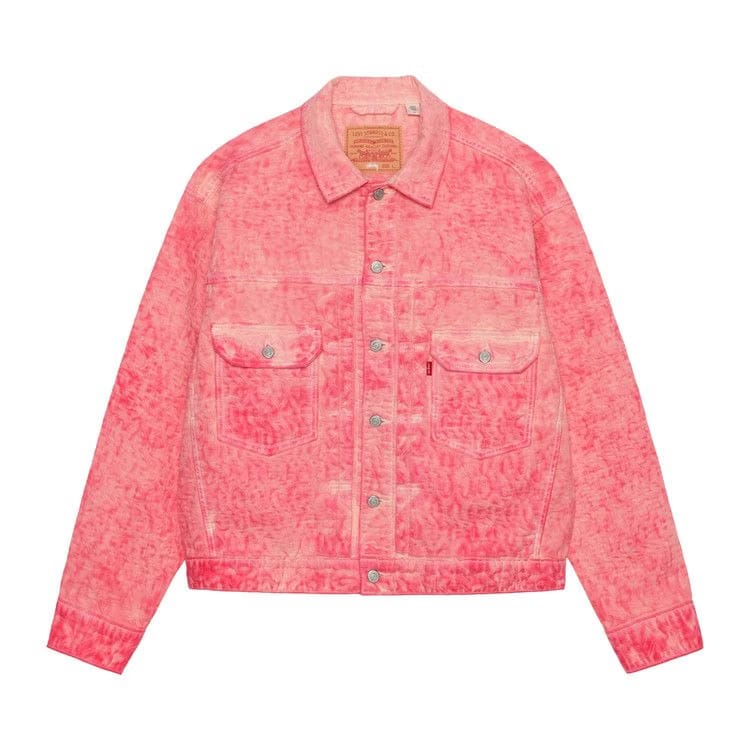 Levi's x Stussy Dyed Jacquard Trucker Jacket Pink