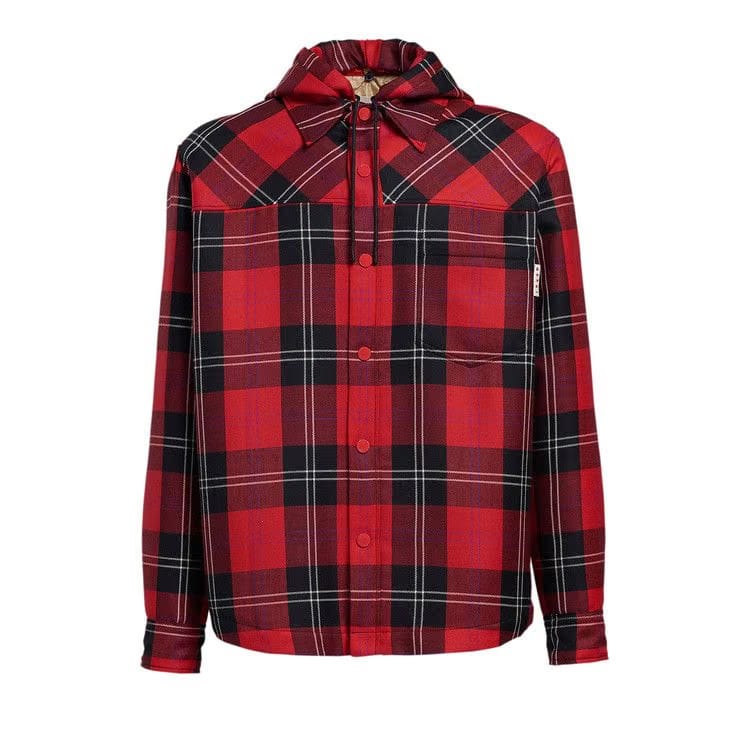 Marni Plaid Overshirt Lacquer