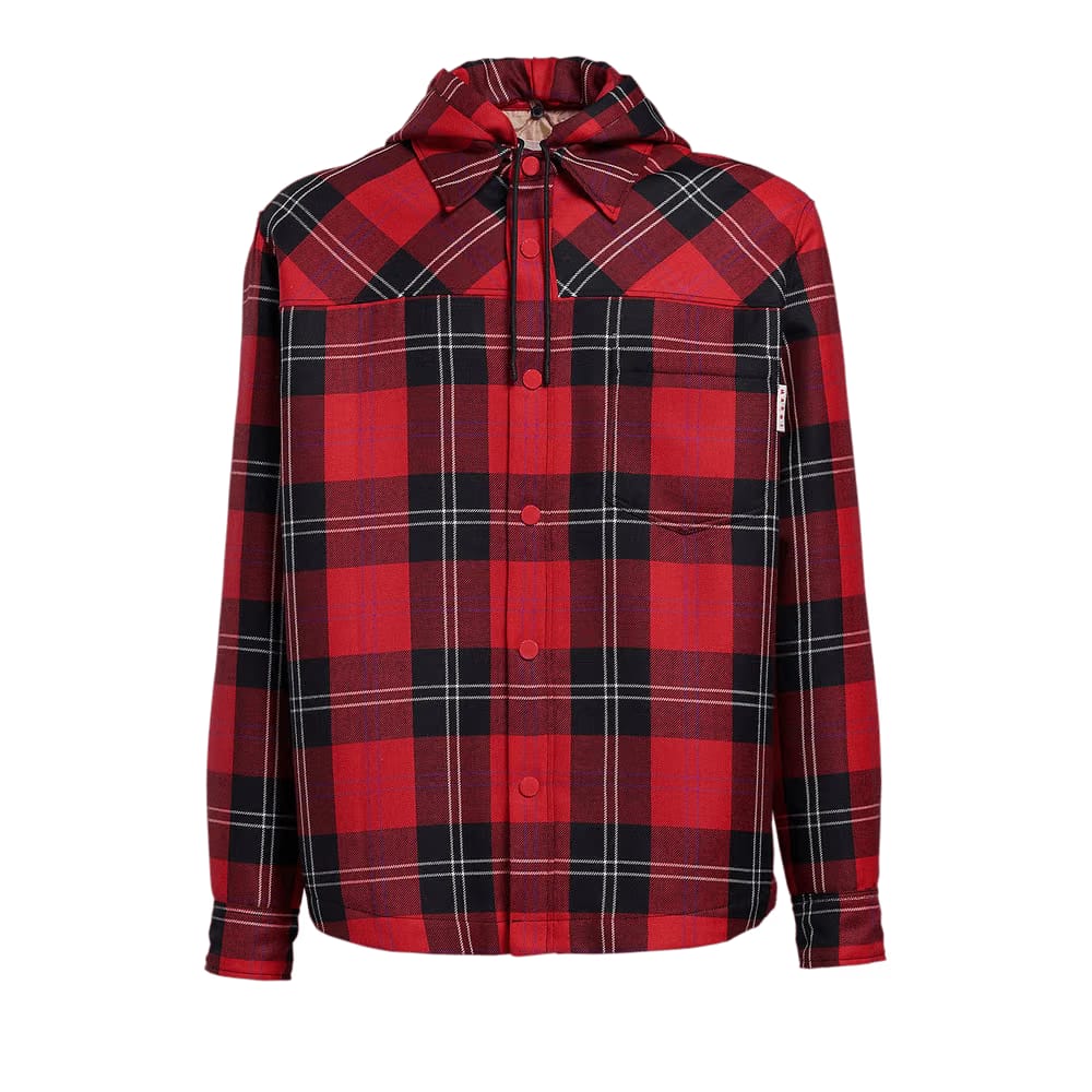 Marni Plaid Overshirt Lacquer