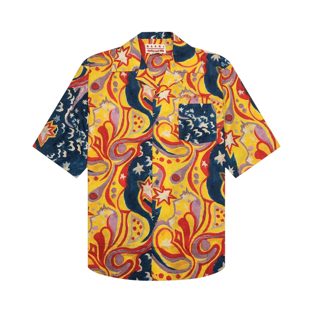 Marni x No Vacancy Inn Poplin Bowling Shirt Royal