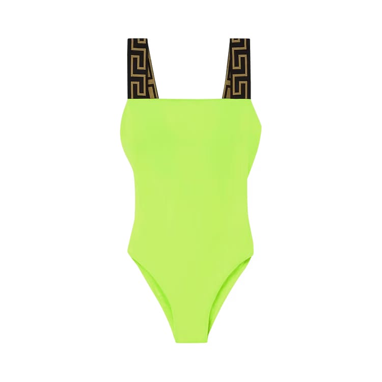 Versace Greca Border One Piece Swimsuit Clover