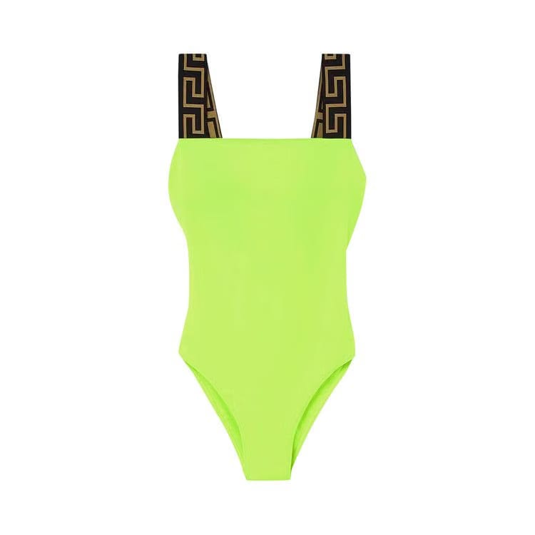Versace Greca Border One Piece Swimsuit Clover