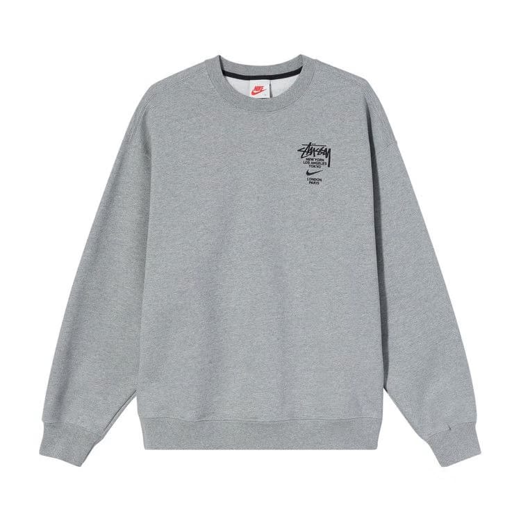 Nike x Stussy NRG ZR Crew Fleece Dark Grey Heather