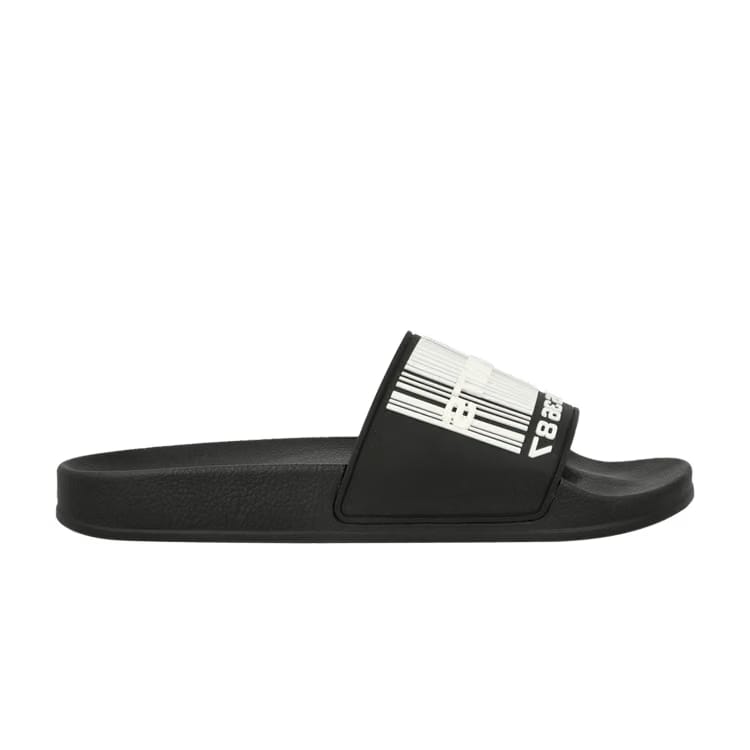 Vetements Logo Pool Slider Barcode - Black White