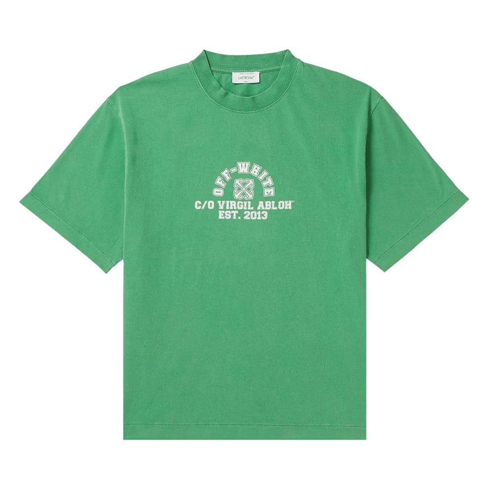 Off-White 13 Skate College T-Shirt Green