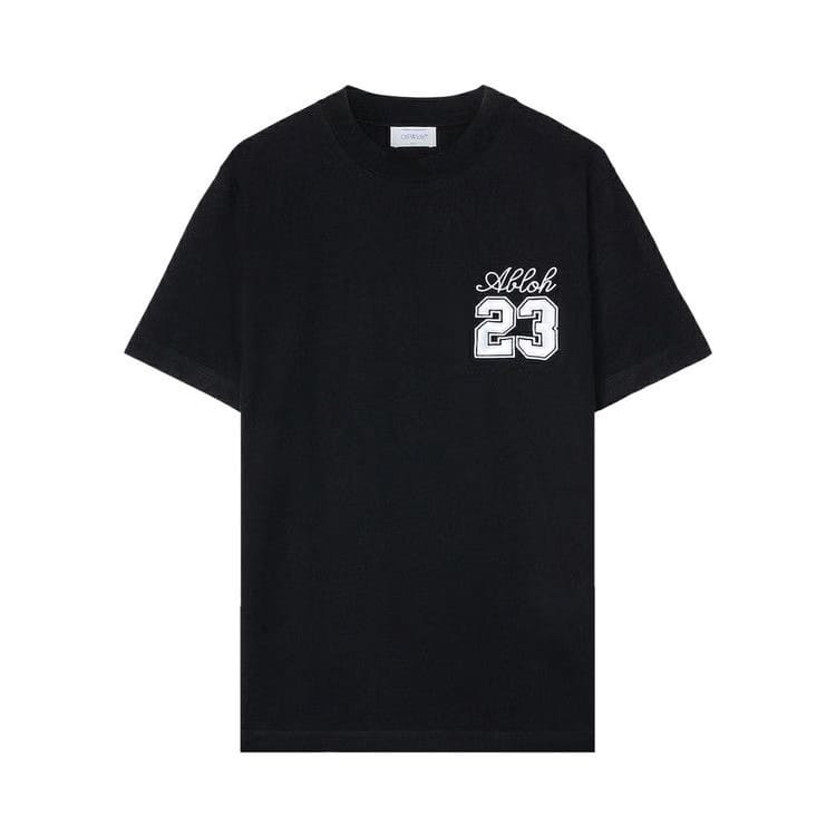 Off-White 23 Logo Slim Shorts-Sleeve T-Shirt Black/White
