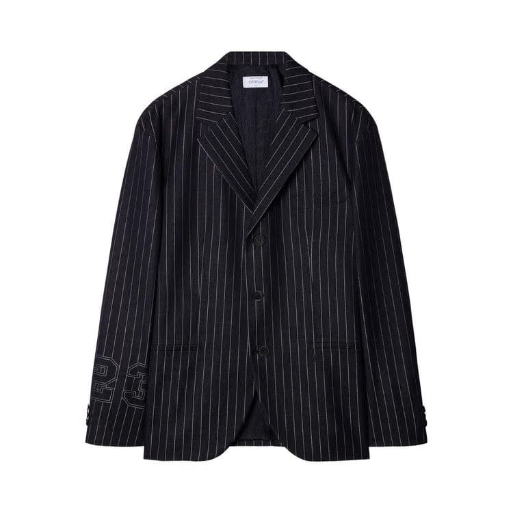 Off-White 23 Print Pinstriped Blazer Multicolor