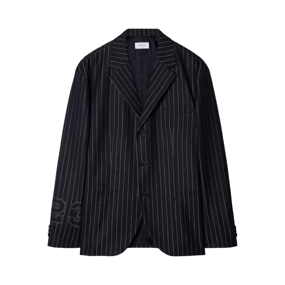 Off-White 23 Print Pinstriped Blazer Multicolor
