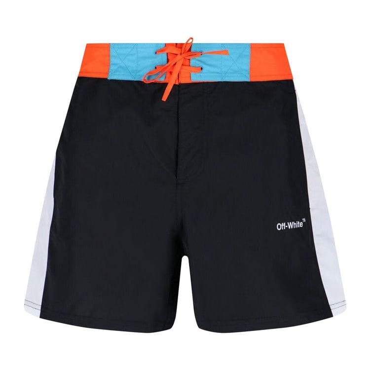 Off-White Arrow Block Sunset Swimshorts Blood Orange