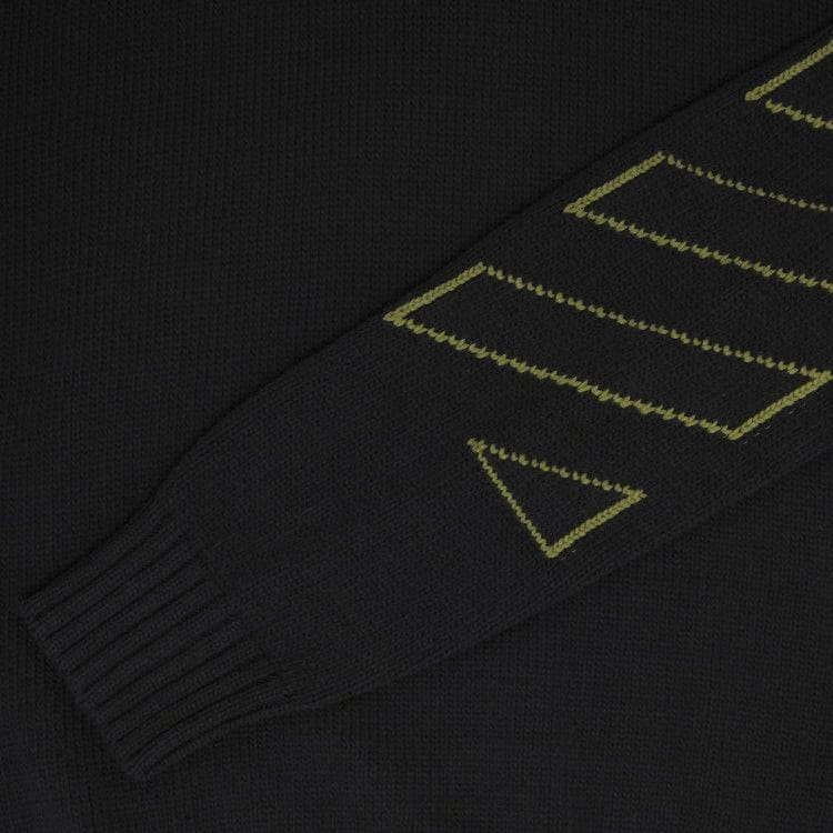 Off-White Arrow Diag Outline Knit Crewneck Black/Green