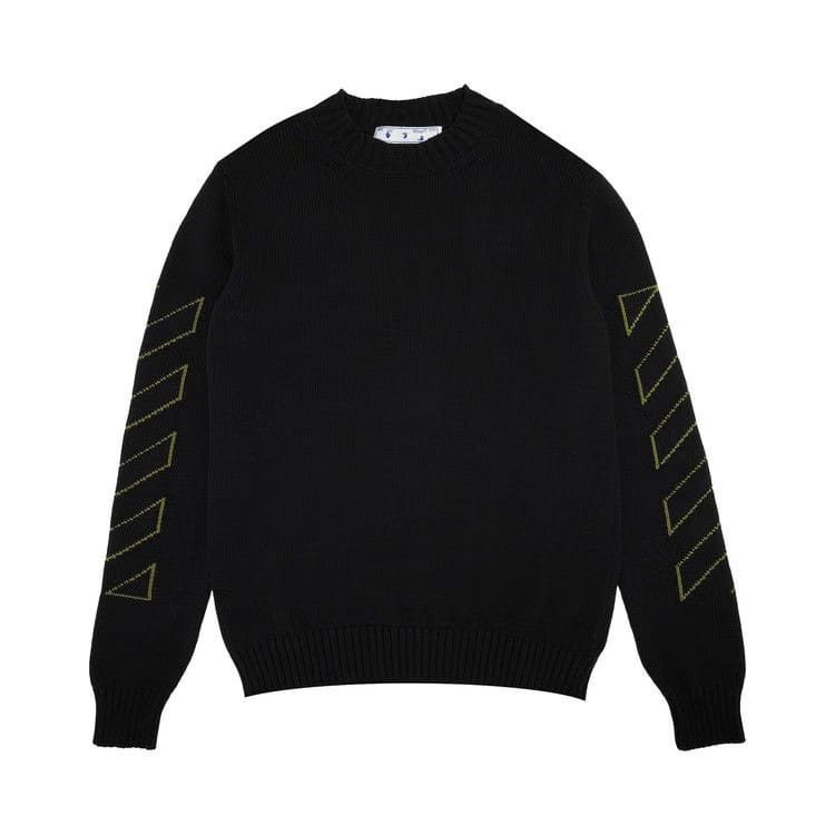Off-White Arrow Diag Outline Knit Crewneck Black/Green