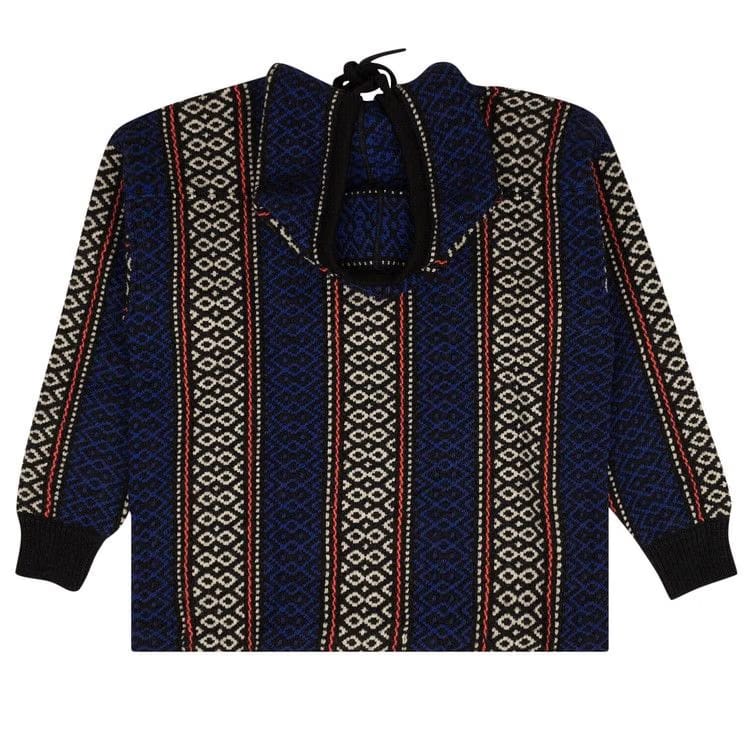 Off-White Baja Chunky Knit Hoodie Brown/Orange
