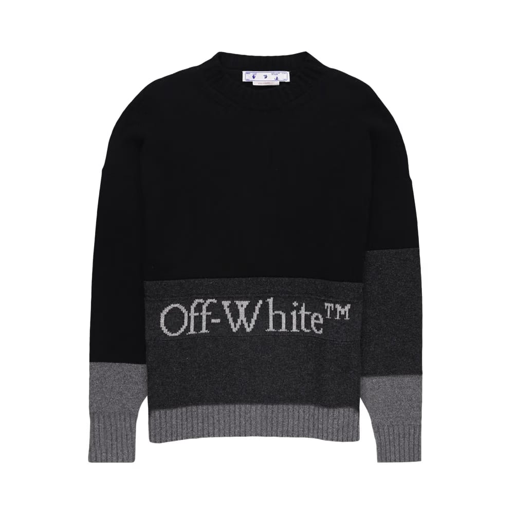 Off-White Blocked Knit Crewneck Black