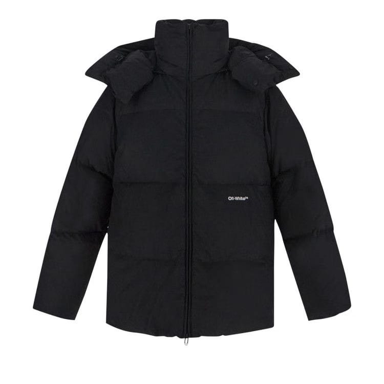 Off-White Bounce Hooded Down Puffer Black/White