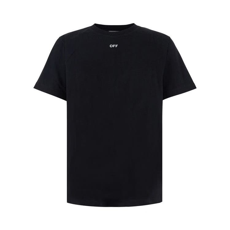 Off-White Brush Arrow Slim Shorts-Sleeve T-Shirt Black/White