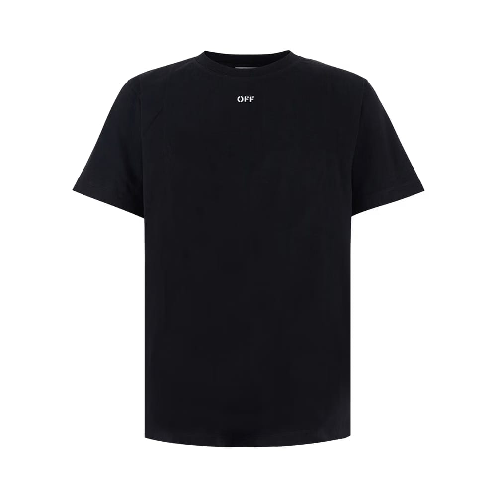 Off-White Brush Arrow Slim Shorts-Sleeve T-Shirt Black/White