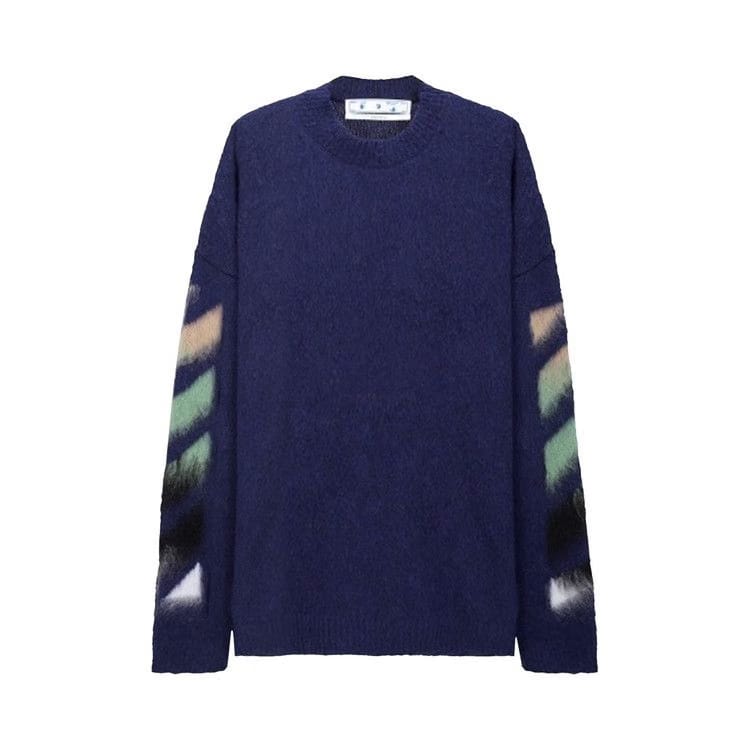 Off-White Brushed Crewneck Blue