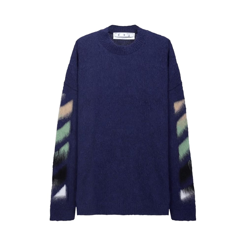 Off-White Brushed Crewneck Blue