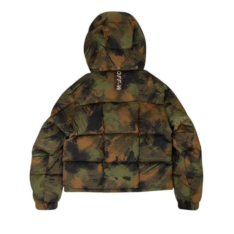 Off-White Camouflage Padded Jacket Green