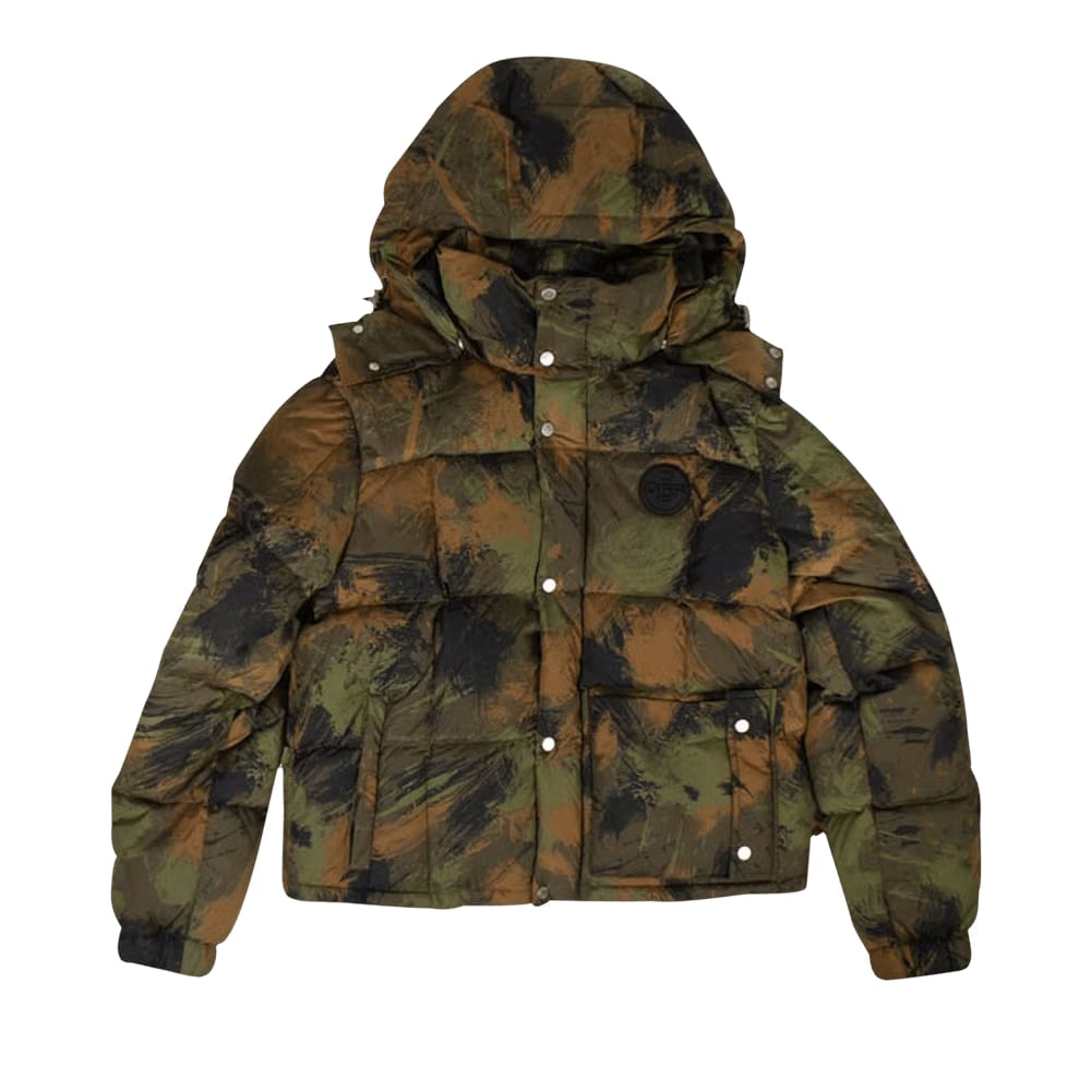 Off-White Camouflage Padded Jacket Green