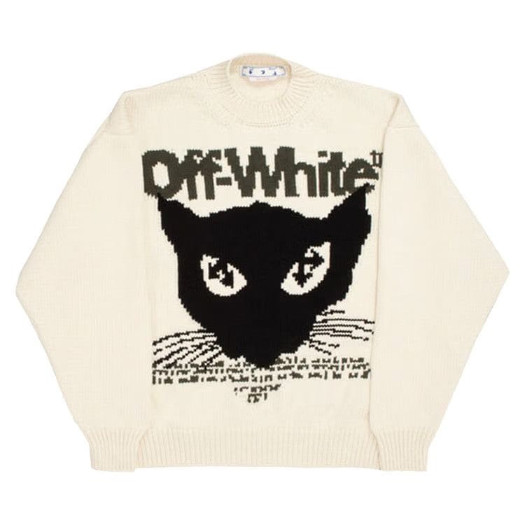 Off-White Cat Chunky Crewneck Off White/Black