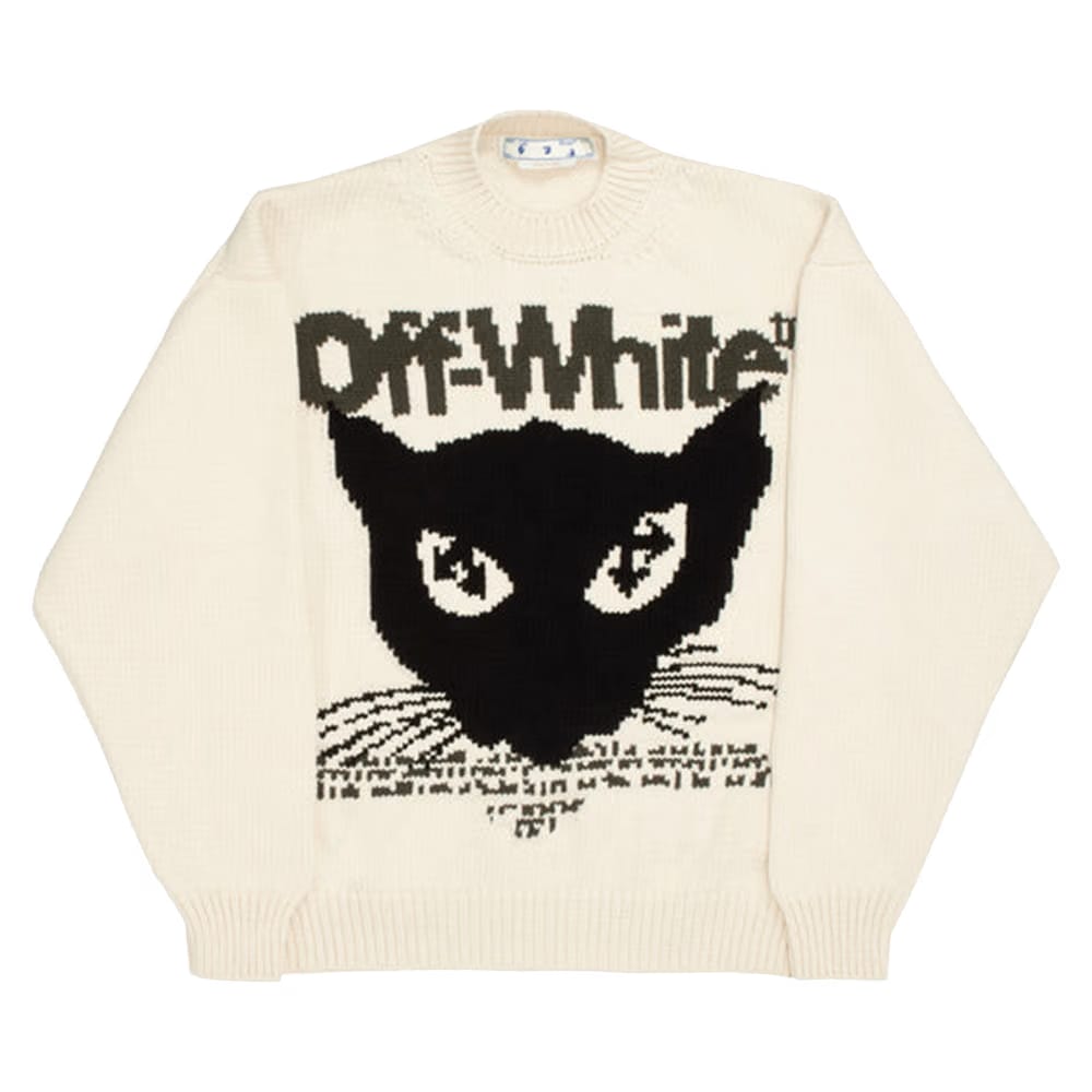 Off-White Cat Chunky Crewneck Off White/Black