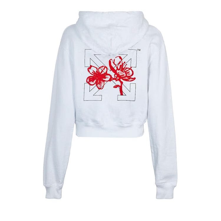 Off-White CNY Cropped Hoodie White