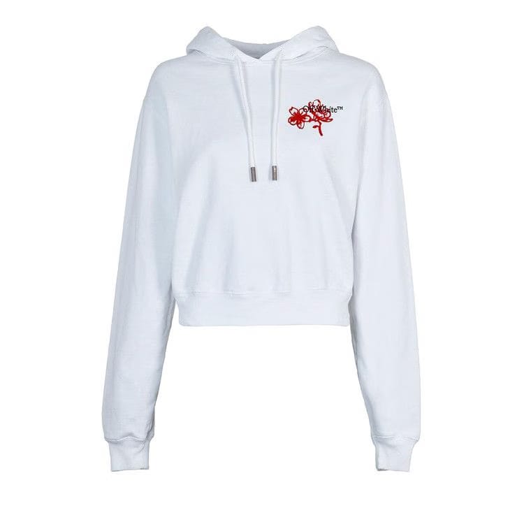 Off-White CNY Cropped Hoodie White