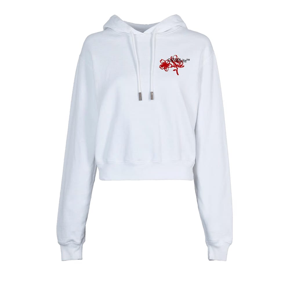 Off-White CNY Cropped Hoodie White