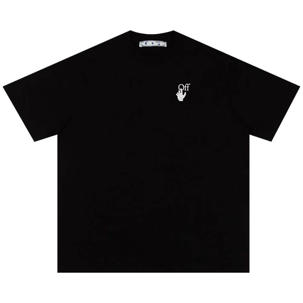 Off-White Marker Shorts-Sleeve Over T-Shirt Black/Fuchsia
