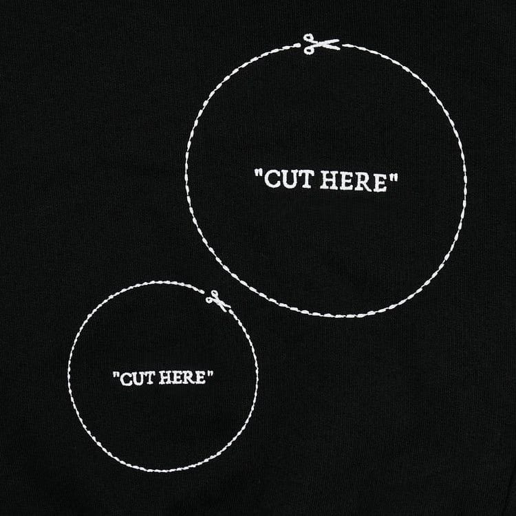 Off-White Cut Here Skate Hoodie Black/White
