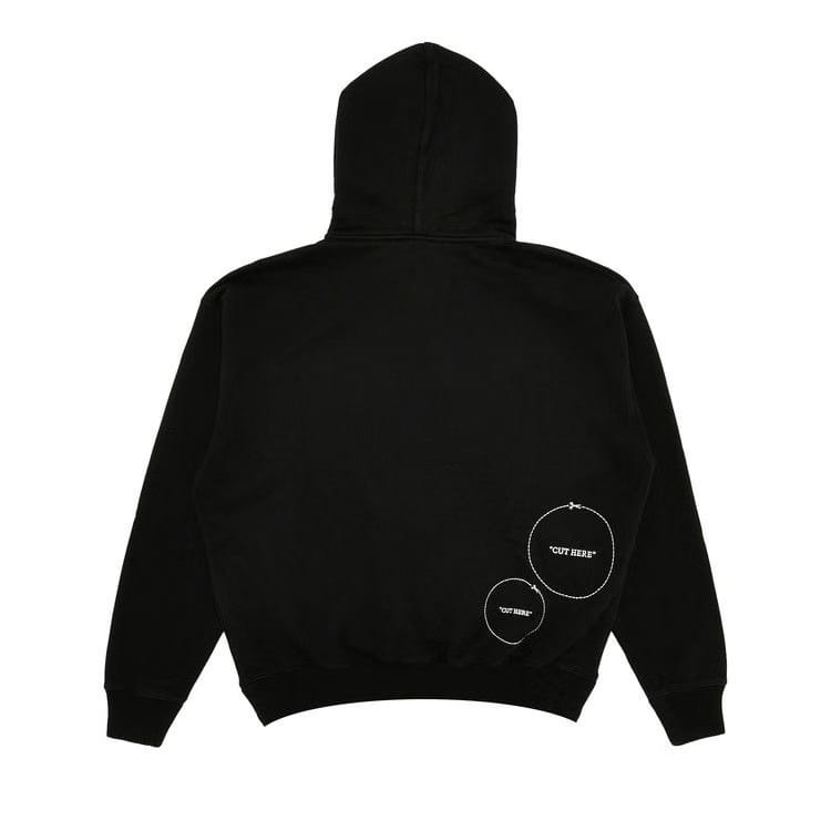 Off-White Cut Here Skate Hoodie Black/White