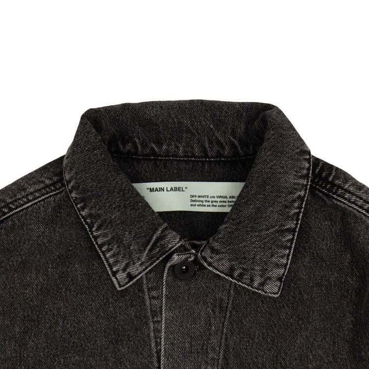 Off-White Denim Distressed Jacket Black