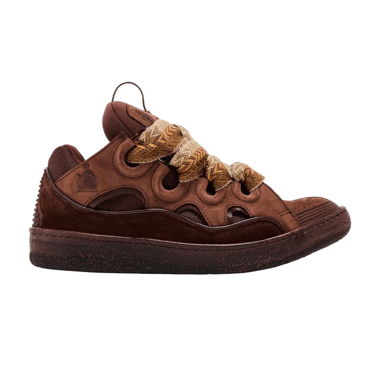 Lanvin Curb Sneakers Speckled Effect - Brown