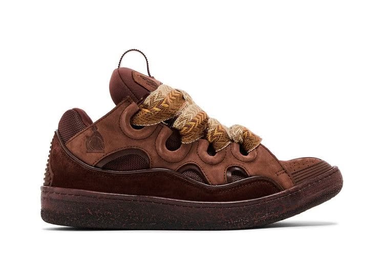 Lanvin Curb Sneakers Speckled Effect - Brown