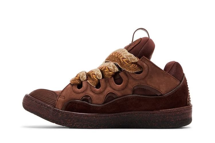 Lanvin Curb Sneakers Speckled Effect - Brown
