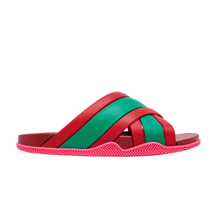 Gucci Wmns Web Stripe Slide Sandal 'Coral'