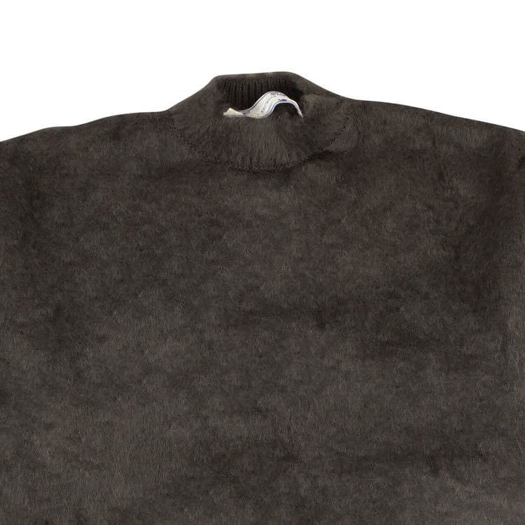 Off-White Diag Brush Mohair Crewneck Grey