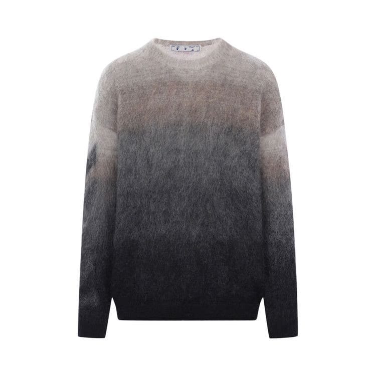 Off-White Diag Brushed Knit Crew Dark Sand/Black